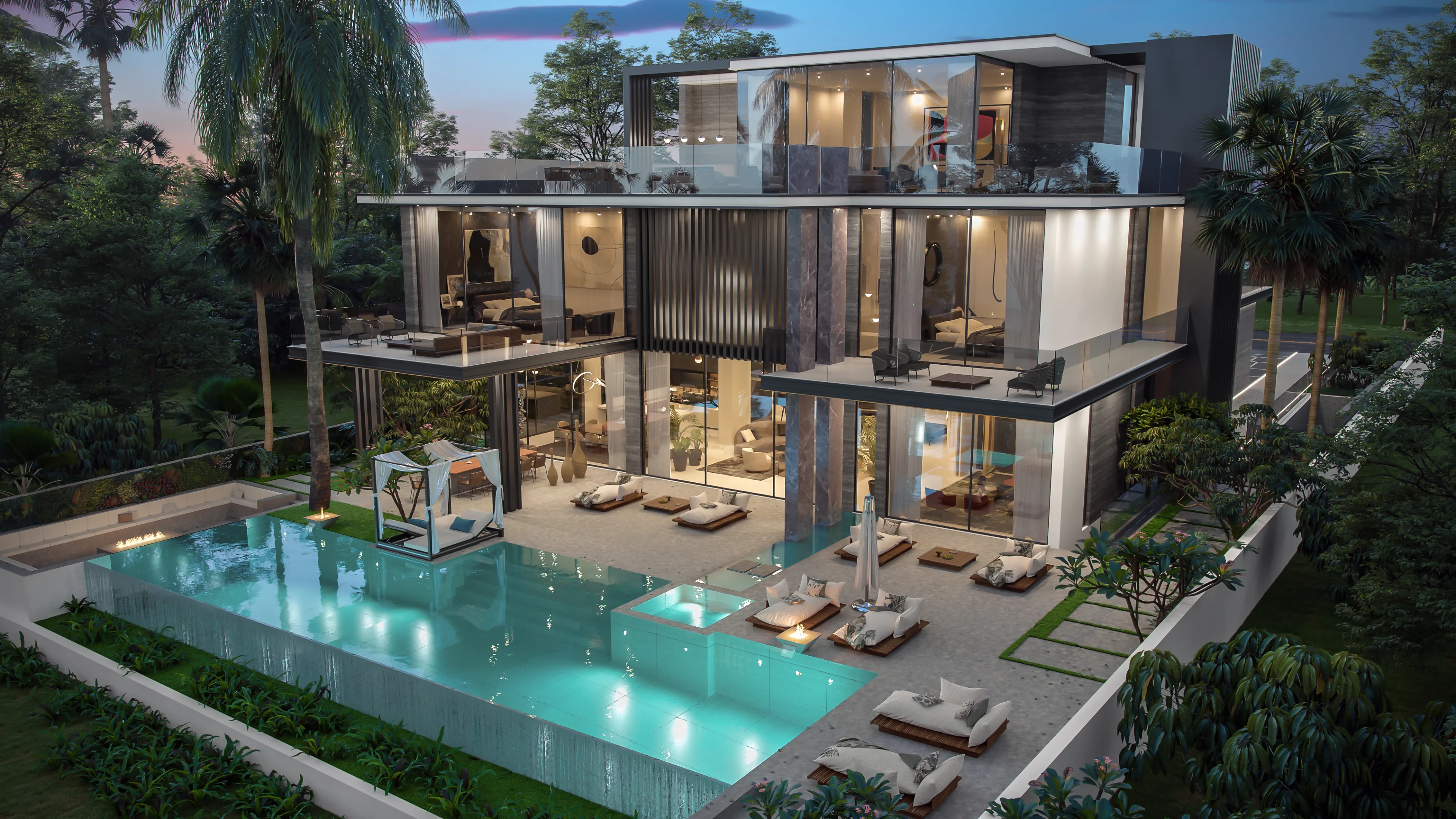 Modern Architecture Design in Dubai for MBR Villa